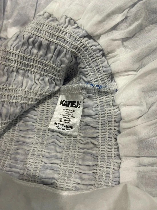 KatieJ NYC Girl's (Tween) Evan Smocked Dress Blue/White Stripes Size Small - Picture 5 of 5